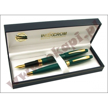 Pióro + długopis INOXCROM NAUTILUS GREEN